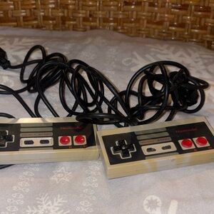 Nintendo Retro Black and Gray Controllers